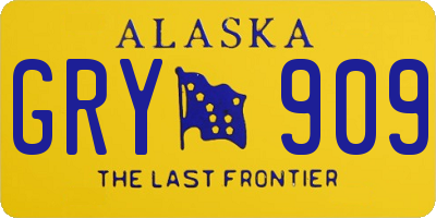 AK license plate GRY909