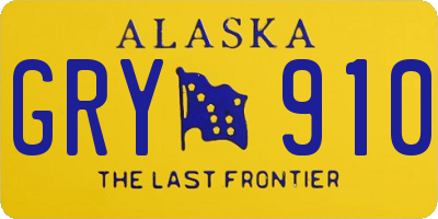 AK license plate GRY910