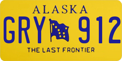 AK license plate GRY912