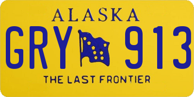 AK license plate GRY913