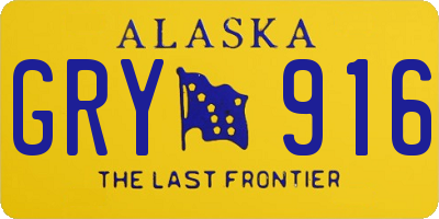 AK license plate GRY916