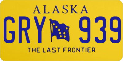 AK license plate GRY939