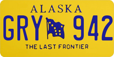 AK license plate GRY942