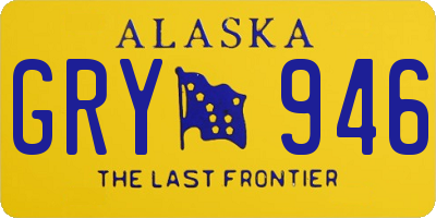 AK license plate GRY946