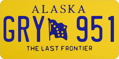 AK license plate GRY951