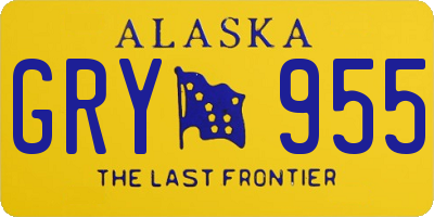 AK license plate GRY955