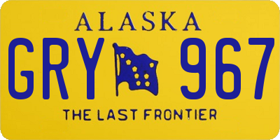 AK license plate GRY967