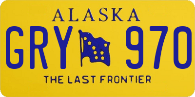 AK license plate GRY970