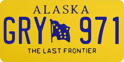 AK license plate GRY971