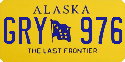 AK license plate GRY976