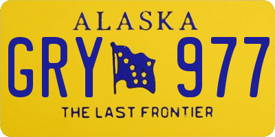 AK license plate GRY977