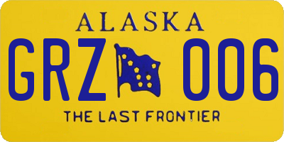 AK license plate GRZ006