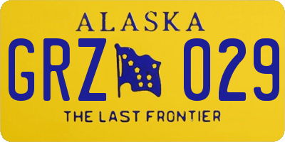 AK license plate GRZ029