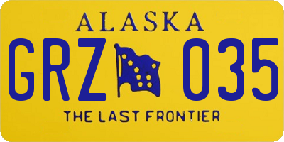 AK license plate GRZ035