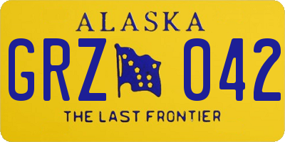 AK license plate GRZ042