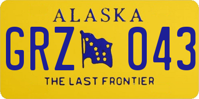 AK license plate GRZ043