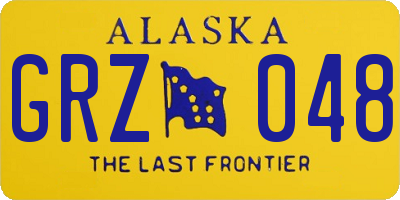 AK license plate GRZ048