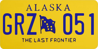 AK license plate GRZ051