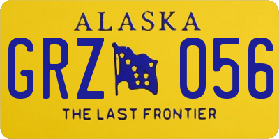 AK license plate GRZ056