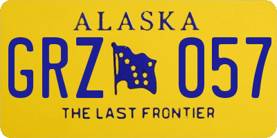 AK license plate GRZ057