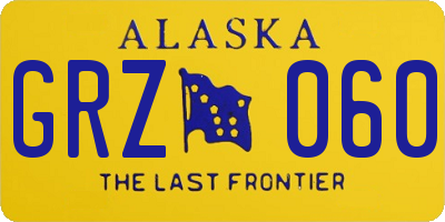 AK license plate GRZ060