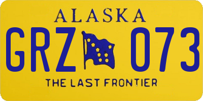 AK license plate GRZ073