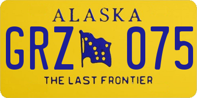 AK license plate GRZ075