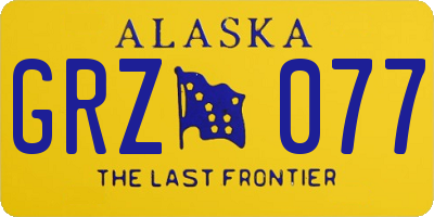 AK license plate GRZ077