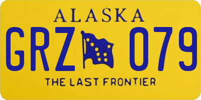 AK license plate GRZ079