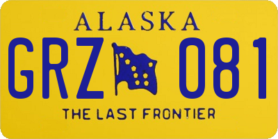 AK license plate GRZ081
