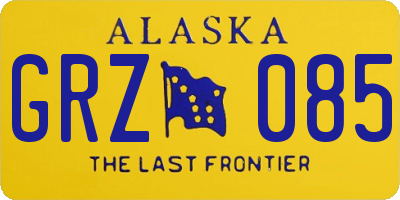 AK license plate GRZ085