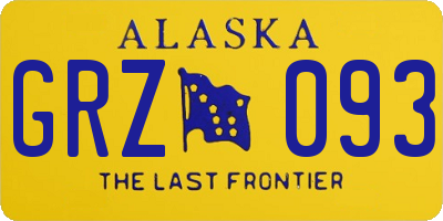 AK license plate GRZ093