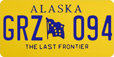 AK license plate GRZ094
