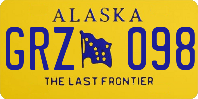 AK license plate GRZ098