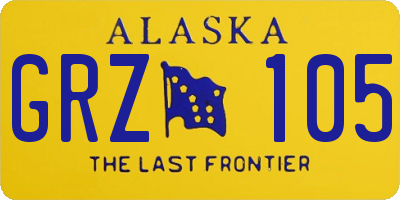 AK license plate GRZ105