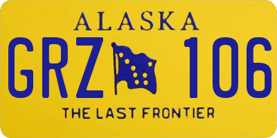 AK license plate GRZ106