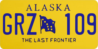 AK license plate GRZ109