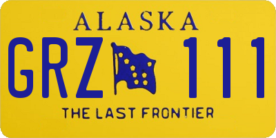 AK license plate GRZ111
