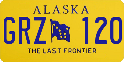 AK license plate GRZ120