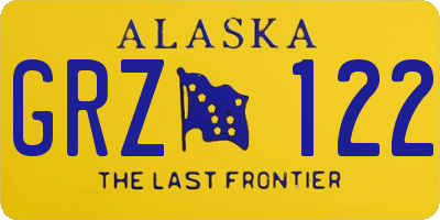 AK license plate GRZ122