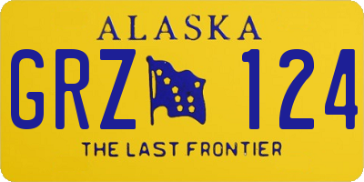 AK license plate GRZ124