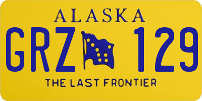 AK license plate GRZ129