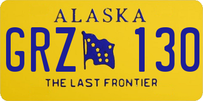 AK license plate GRZ130