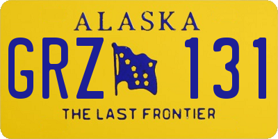 AK license plate GRZ131