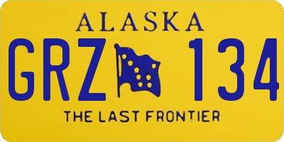 AK license plate GRZ134