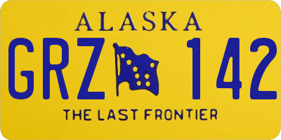 AK license plate GRZ142