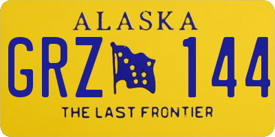 AK license plate GRZ144