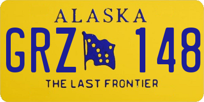AK license plate GRZ148