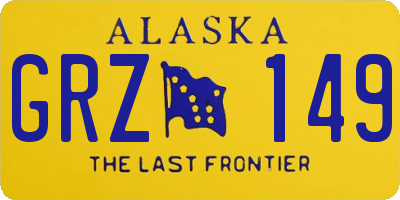 AK license plate GRZ149