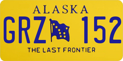 AK license plate GRZ152